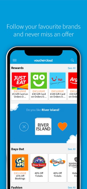Verwoesten rand Versnellen vouchercloud: vouchers offers on the App Store