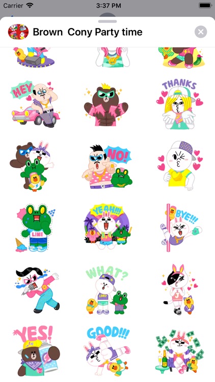 Brown  Cony Party time Sticker