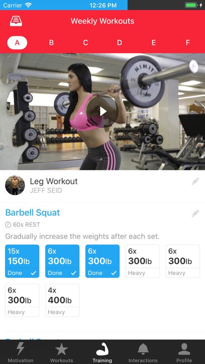 MyTraining Workout Tracker Log