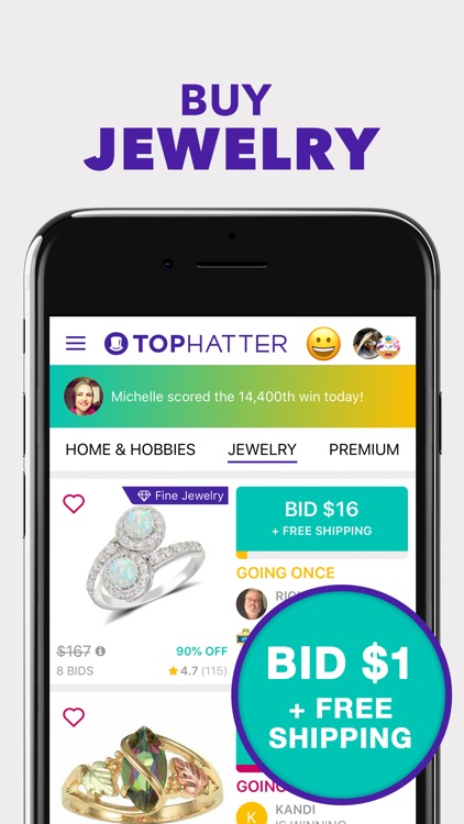 Tophatter: Win Fun Discounts