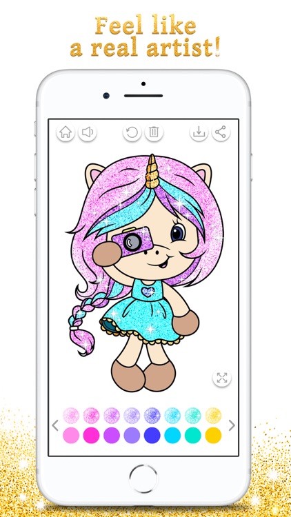 Unicorn Coloring Book Sparkle screenshot-3