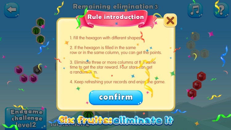 Six fruits: eliminate it