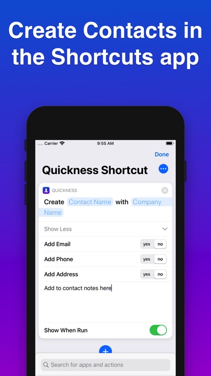 Quickness: Add Voice Contacts