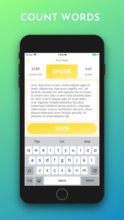 Word Count Pad - Make Notes