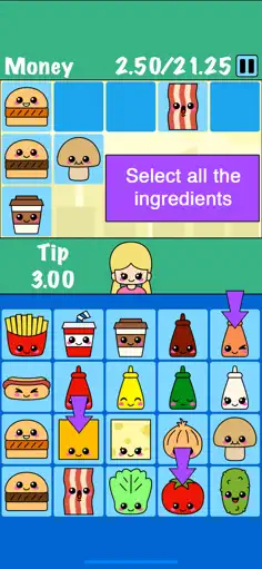 Burger Memory Game - Screenshot 2