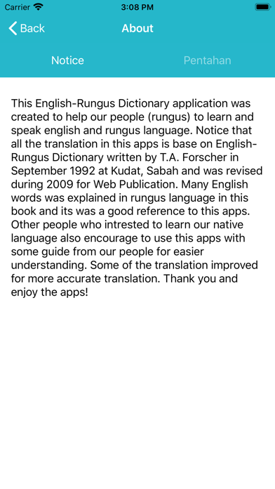 English-Rungus Dictionary screenshot 2