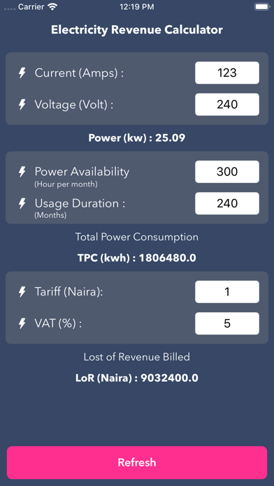 Electricity Consumption Cost screenshot 2