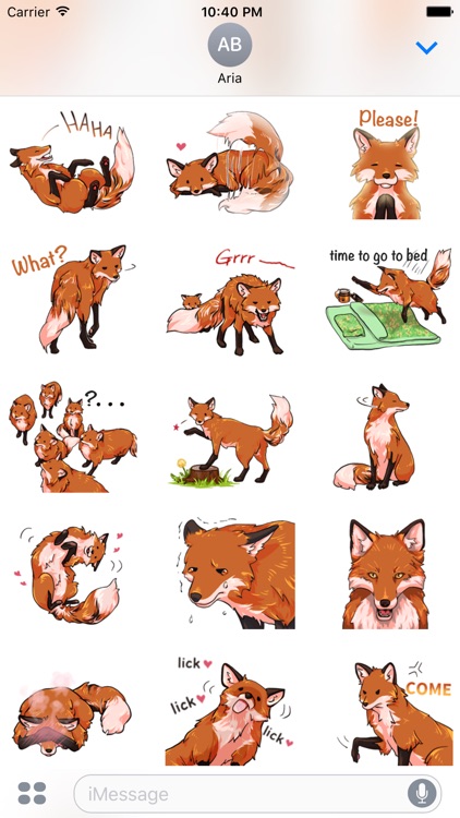 Red Fox FoxMoji Stickers