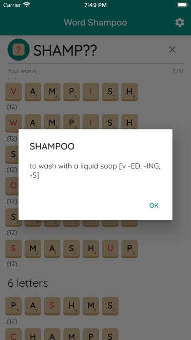 Word Shampoo screenshot 2