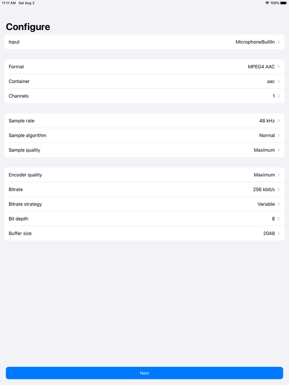 Screenshot #4 pour Recorder - advanced audio