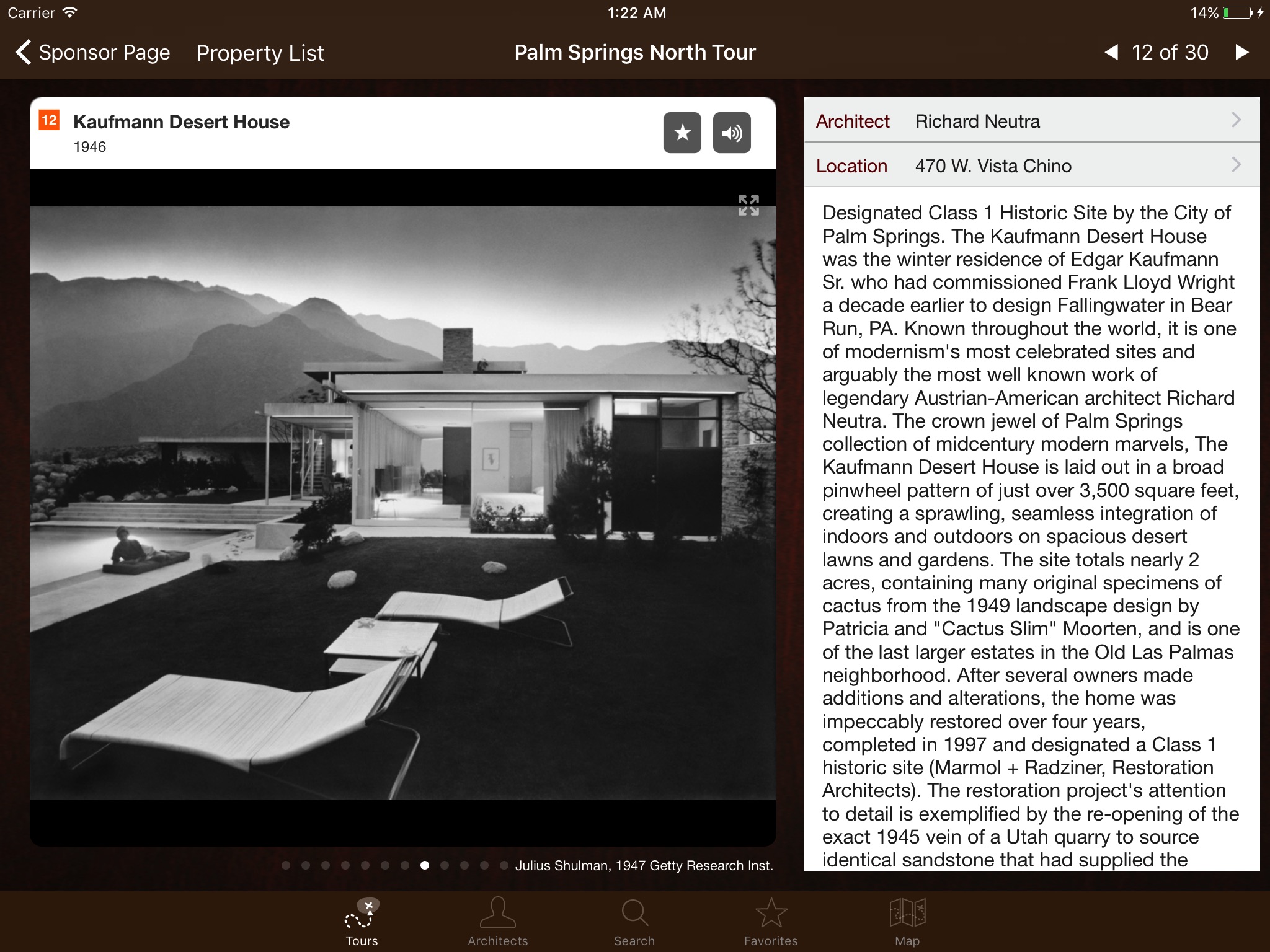 Palm Springs Modernism Tour screenshot 2