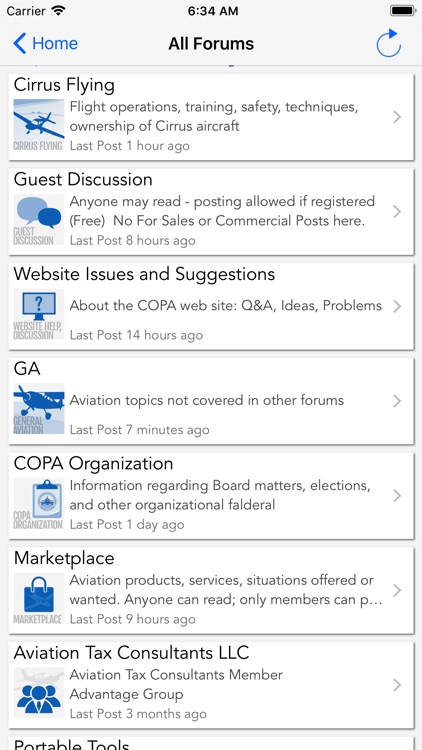 COPA Mobile Forum Reader