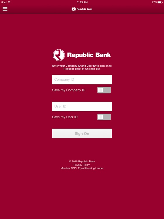 Republic Bank Chicago Business