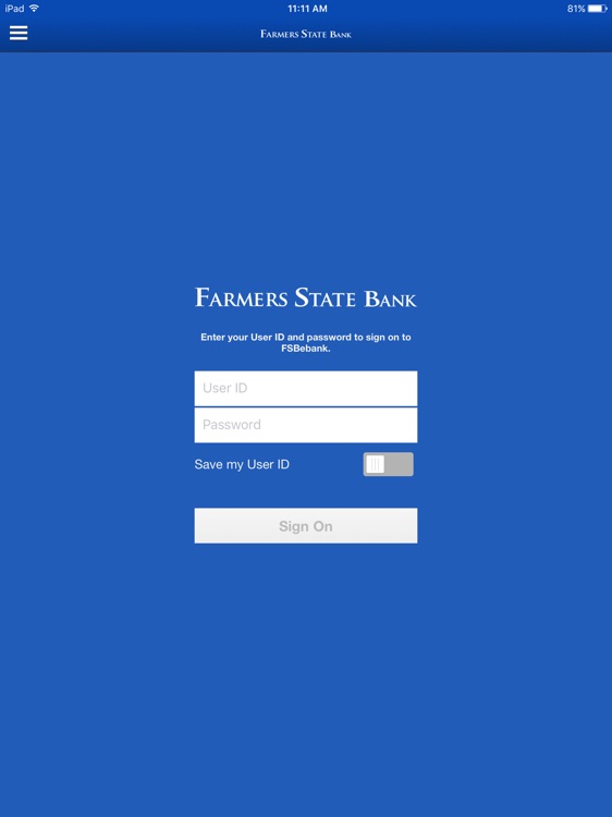 Farmers State Bank for iPad