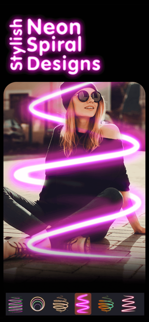 Neon Photo Editor Spiral Photo(圖1)-速報App