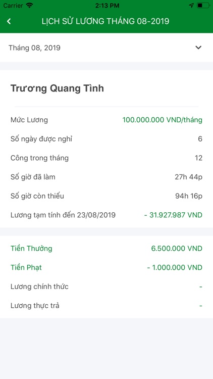 Chấm công HD