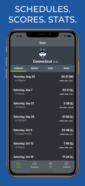 Connecticut Football Schedules(圖1)-速報App