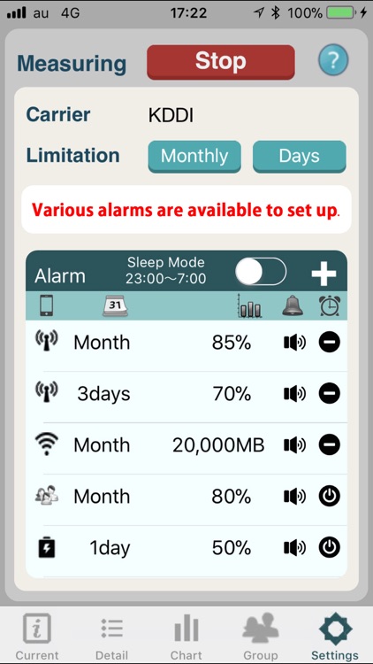 Battery and Data Alarmer