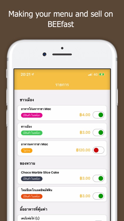 BEEfast Store - Partner app