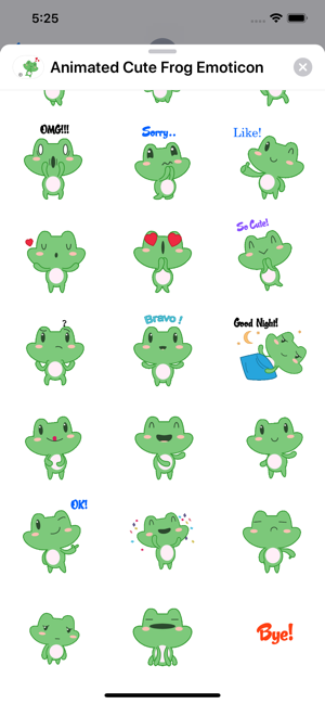 Animated Cute Frog Emoticon(圖3)-速報App