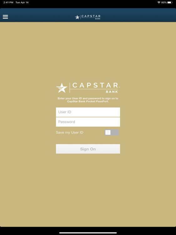 CapStar Bank PassPort Tablet