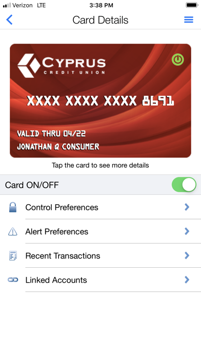 Cyprus CU Card Control screenshot 3