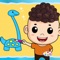 "draw & doodle dinosaur free" is an easy to use application specially designed for little kids to doodle freely