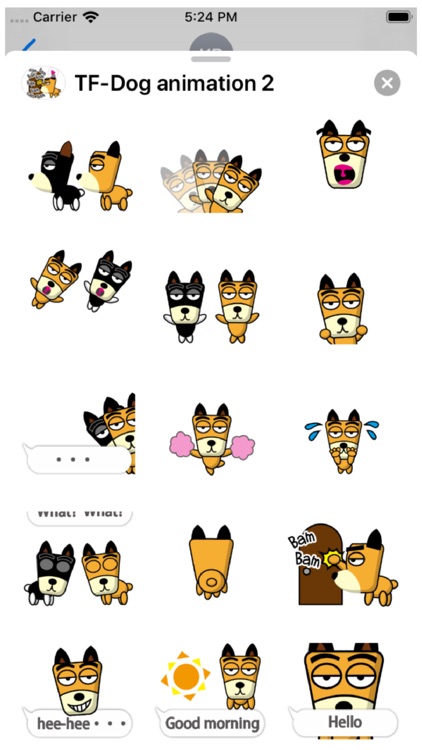 TF-Dog Animation 2 Stickers