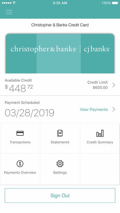 Christopher & Banks Card
