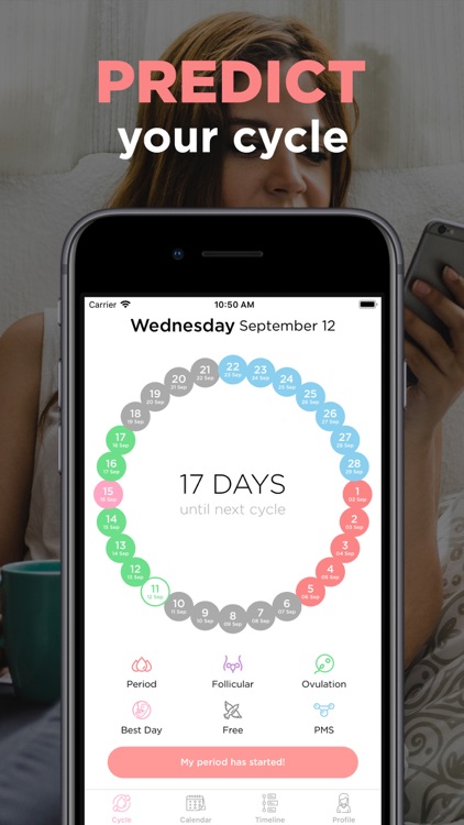 Ovia: Menstral Cycle Tracker