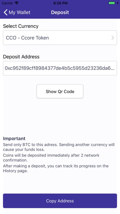 Ccore Wallet