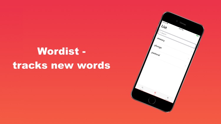 Wordist - tracks new words