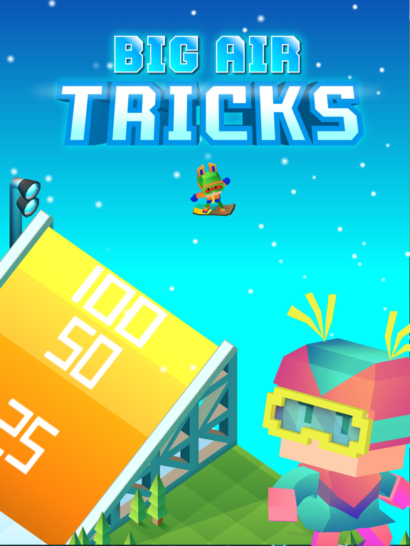 Blocky Snowboarding screenshot 2