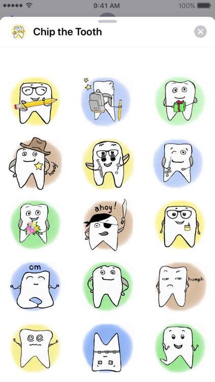 Chip the Tooth cute stickers