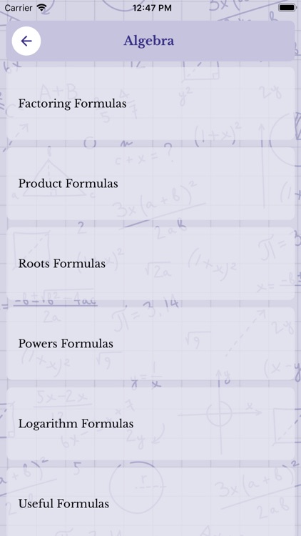 Geometry Maths Formula