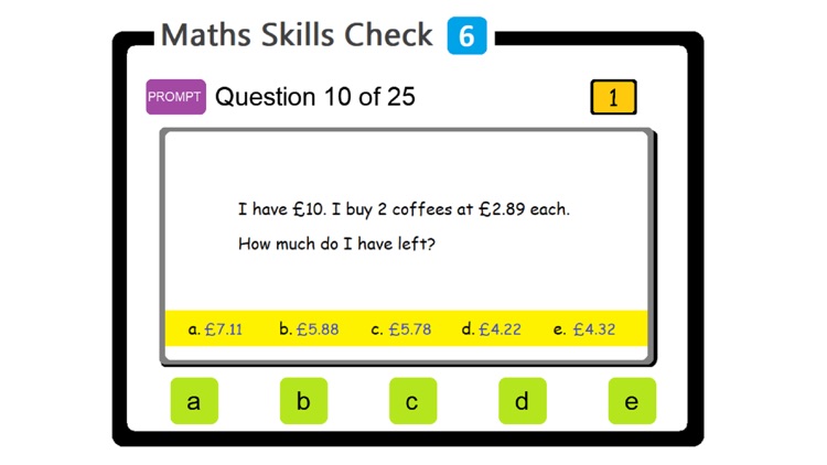 PAM Maths Skills Check 6