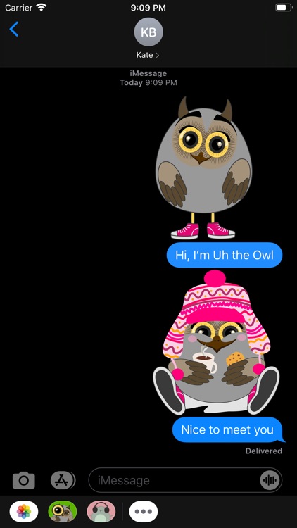 Owl Uh stickers for iMessage screenshot-4