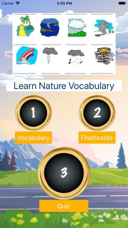 Nature vocabulary word