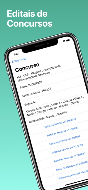 Editais - App Concurso Publico