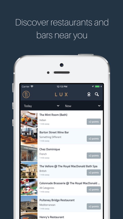 LUX Restaurant Dining Rewards