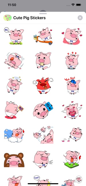 Cute Happy Pig Stickers(圖2)-速報App