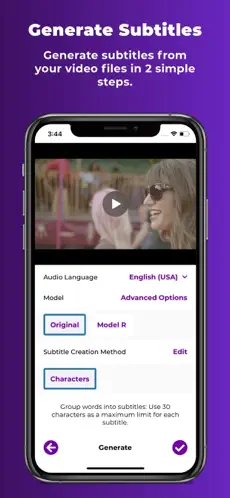 Obrázek 5 Transcribe & Translate Video iphone