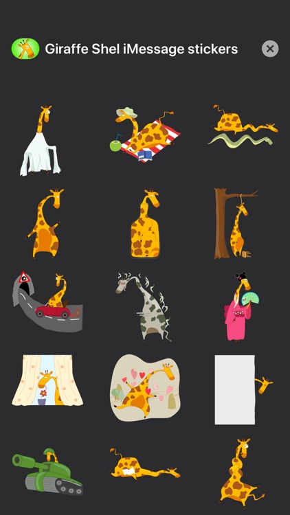 Giraffe stickers for iMessage screenshot-8