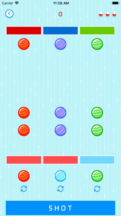 Colorful bubbles game