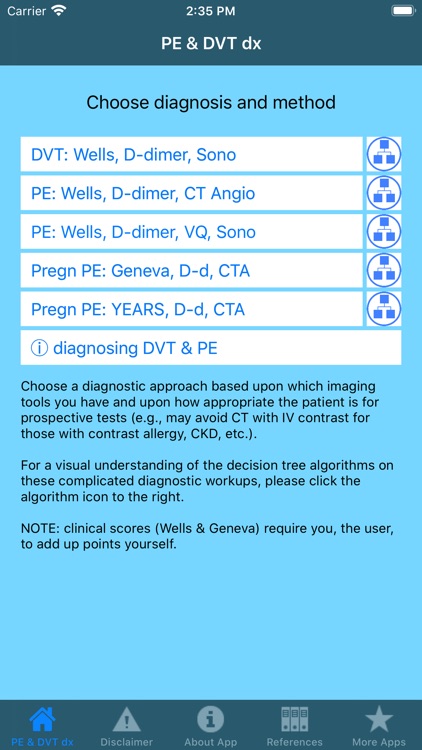 PE & DVT dx tool