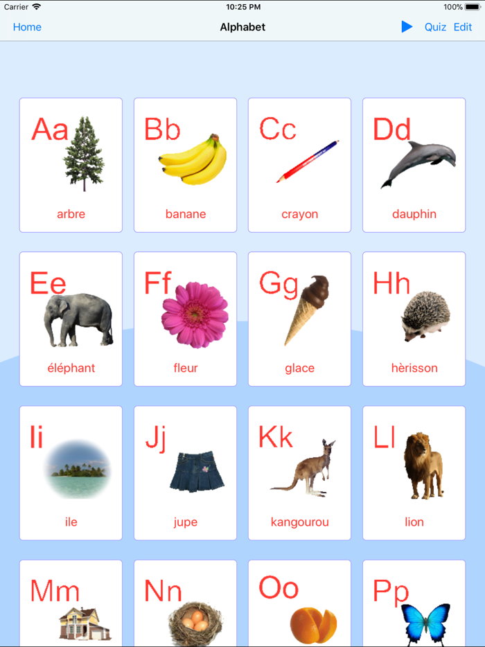 French Alphabet Cards