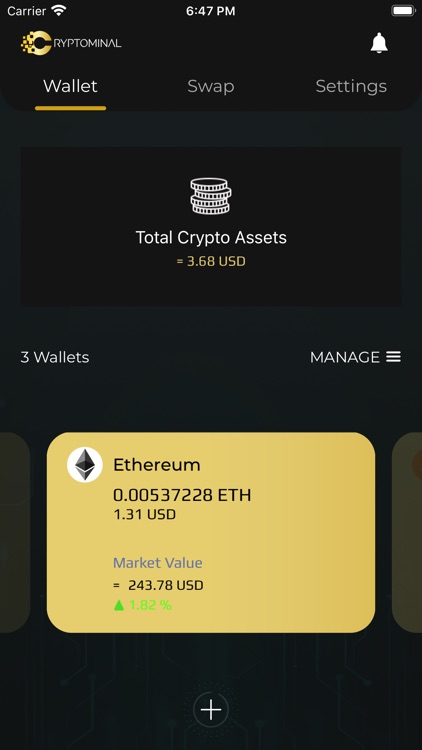 Cryptominal Wallet