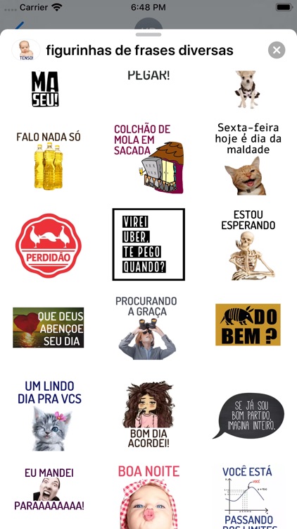 figurinhas de frases diversas