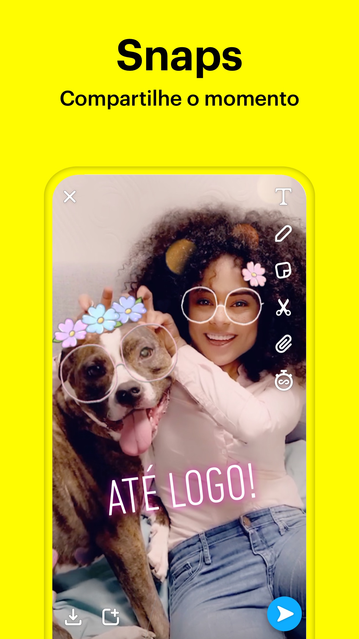 Screenshot do app Snapchat