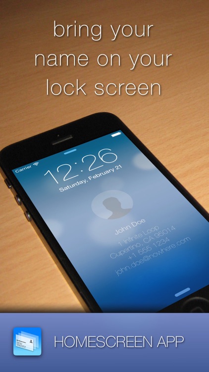 Lockscreen Homescreen Name ID screenshot-0